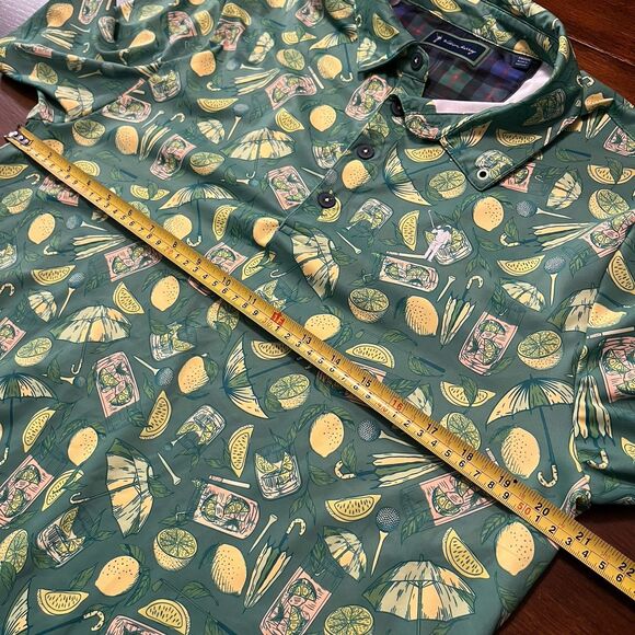 William Murray Golf Navy Polo “Lemon Life” Men’s Medium Green Cocktail Booze - Picture 12 of 12